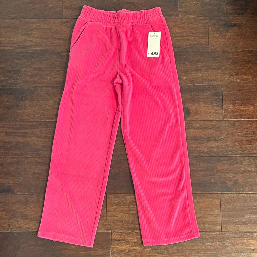George Hot Pink Corduroy Trousers Size M 7/8